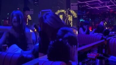 成都辰色酒吧卡座上演3P活春宫，一对男女在做爱另一个男的强行加入！